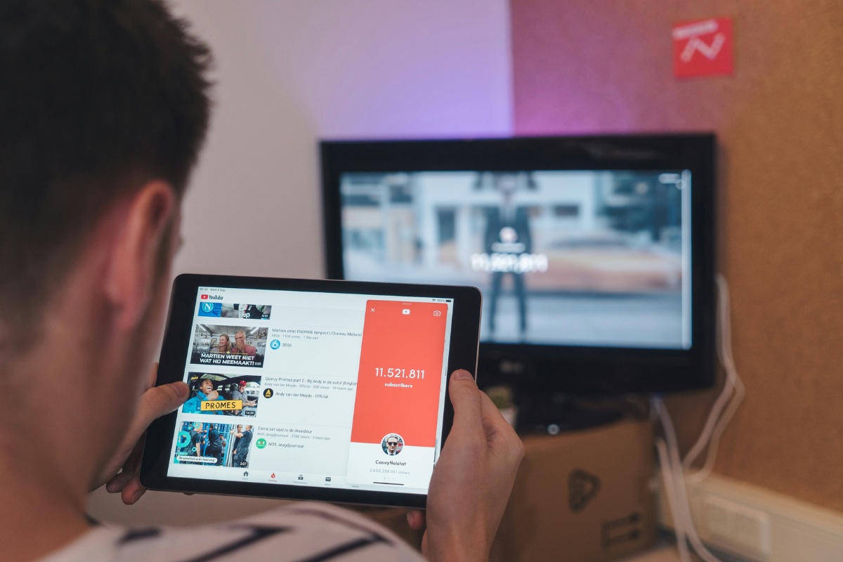 watching youtube